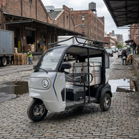 Tricycle électrique chinois à trois places, à carrosserie ouverte, haute puissance, avec porte-bagages de toit, véhicule à basse vitesse, convertible, pour usage agricole