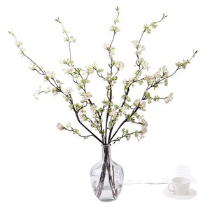 Branche de saule artificielle Gardenia, fleur en soie blanc neige, pour décoration de mariage et d'intérieur, branche unique - Product Image 5