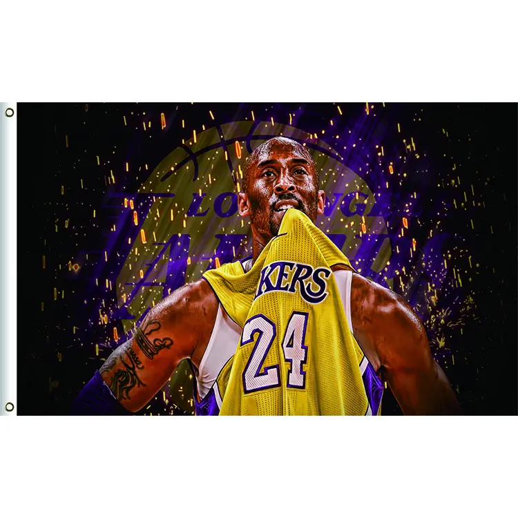 Wholesale NBA Lakers flags Outdoor Champions Flags Custom Team Banners