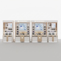 Vitrine de présentation de cosmétiques de luxe à grande capacité avec éclairage LED pour supermarchés et centres commerciaux