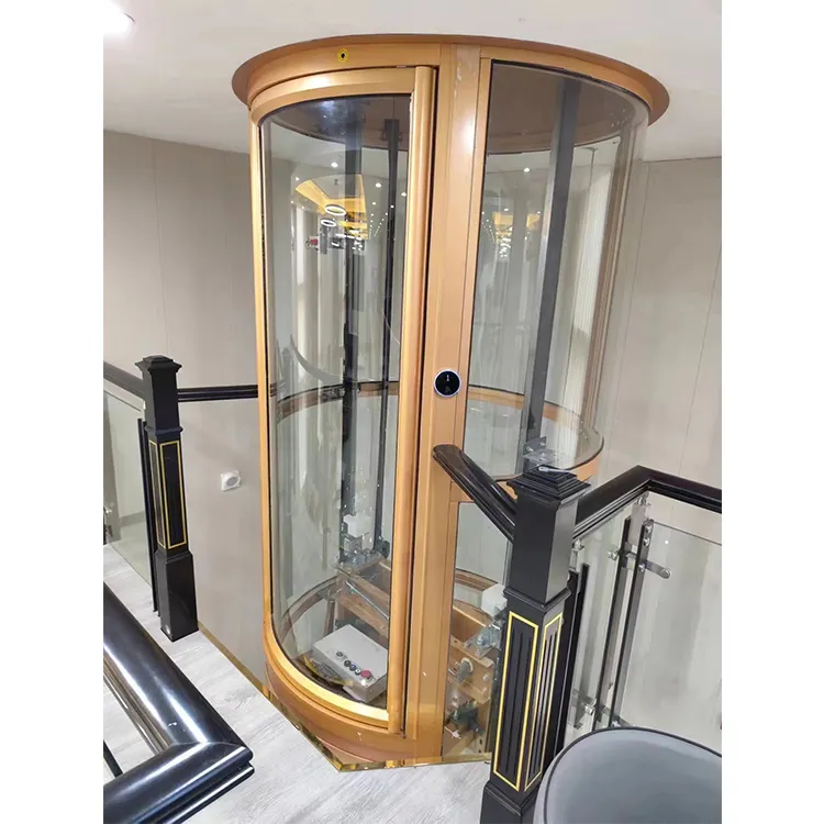 Moderne Ronde Lift Glas Panoramische Luxe Sightseeing Residentiële Hydraulische Personenliftliften Voor Appartement