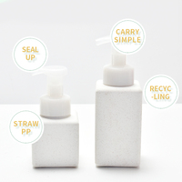 Fournitures d'hôtel 400ml 250ml shampoing lavage du visage mousse pompe bouteille compostable bouteille de paille de blé