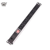 Prise IEC 1xC14, 10x C13, PDU, 11 voies, 250V, 16a, avec interrupteur d'alimentation ON/OFF, livraison gratuite