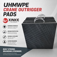 Plaques de stabilisation antidérapantes en UHMWPE pour grue, résistantes aux intempéries, pour opérations de levage en extérieur