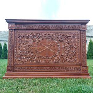 Suministros de muebles de iglesia de madera maciza modular, conjunto de montaje de santuario religioso DIY ecológico, <span class=keywords><strong>Altar</strong></span> de Iglesia Ortodoxa Moderna para exteriores - Product Image 2