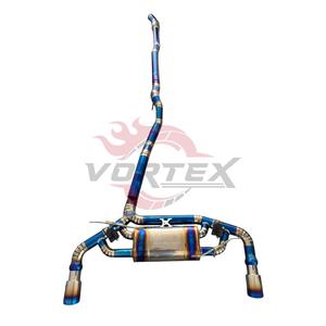 ระบบท่อไอเสียโลหะผสมไทเทเนียมสีน้ำเงิน Vortex Blue Burnt สำหรับ M135I F40 ประสิทธิภาพสูง น้ำหนักเบา แบบ Catback Muffler หนา 1.2 มม. - Product Image 1