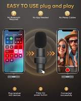 Portable antibruit condensateur léger sans fil Lavalier Mini Microphone K9 coupe-vent extérieur diffusion en direct