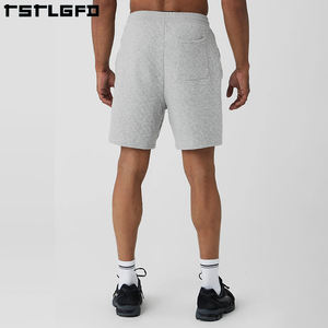 Pantalones cortos acolchados ecológicos, calzoncillos bóxer para hombre, 100% algodón, gimnasio para hombre, logotipo estampado personalizado, pantalones cortos deportivos de punto para correr para hombre - Product Image 5
