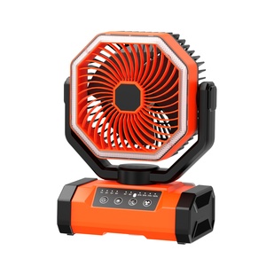 Portable Rechargeable Camping 20000mAh <b>Remote</b> Control Solar Rechargeable Table <b>Fan</b> <b>with</b> Led Lamp for Outdoor Camping RV Use - Product Image 1
