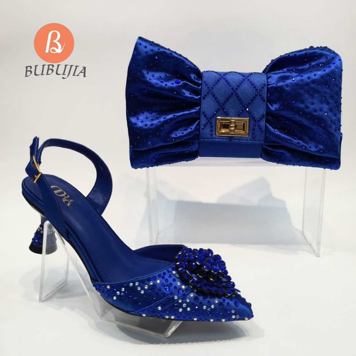 Royal Blue Dress Black Shoes