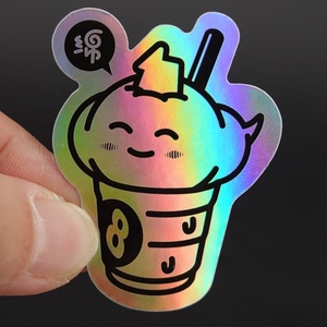 Biểu Tượng Tùy Chỉnh Holographic Dán Không Thấm Nước PVC Vinyl Chết Cắt Dính Nhãn Cmyk Màu Matt/Ánh Sáng Kết Thúc Cho Bao Bì Ảnh Ba Chiều - Product Image 5