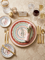 Service de vaisselle en porcelaine fine avec bord doré, motif animaux de la savane (Girafe, Zèbre, Tigre) – Assiettes de dîner en céramique pour mariage