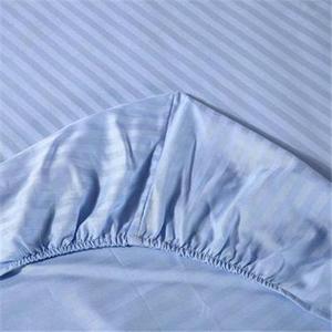 Hospital Three-Piece <strong>Bed</strong> Sets with <strong>Blue</strong> and White Stripe <strong>Cover</strong> Pillow Cases Floral Pattern Cotton Sheet Sets for Home Use - Product Image 1