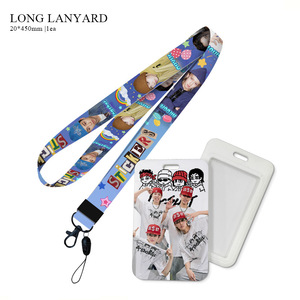 Llavero de PVC para conciertos de Kpop LNGSHOT con cordón, funda para tarjeta de autobús, colgante para el cuello, RYUL WOOJIN LOUIS OHYUL, moda para fans - Product Image 3