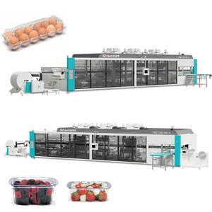 Máquinas de termoformado de contenedores de frutas completamente automáticas multiestación más grandes del mundo, precio para hacer platos, bandeja de plástico - Product Image 3