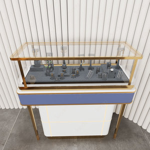 Sundo thiết kế mới trang sức triển lãm hiển thị 8 mm Độ dày <span class=keywords><strong>Tempered</strong></span> Kính Tủ dọc sọc đồ trang sức Showcase - Product Image 6