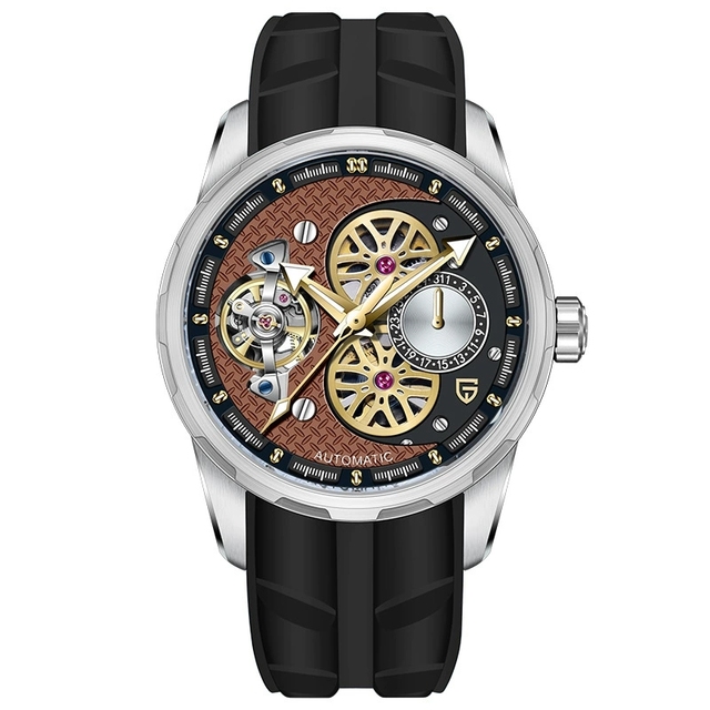 Relojes Hombre Pagani Design YS022 Rubber Band Luxury Men's Mechanical Watch Waterproof Skeleton Automatic Watches for Man