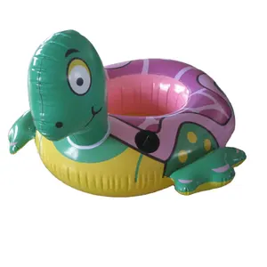 Anéis de natação infláveis de tartaruga flutuante de hipopótamo em PVC personalizados de fábrica para crianças e adultos