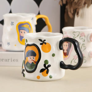 Tazza in Ceramica Creativa con Tema di Famosi Dipinti Europei, Design Adorabile per <span class=keywords><strong>Caffè</strong></span> da Viaggio - Product Image 4