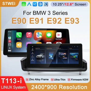 STWEI 2026 Nouveau Système Linux Slim 12,8 pouces Résolution 2400x900 Pour BMW Série 3 M3 E90 E91 E93 Lecteur Auto CarPlay Sans Fil KSW - Product Image 2