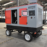 Groupe électrogène diesel insonorisé 150 kVA 120 kW monté sur remorque, super silencieux 72 dB, réservoir de carburant 12H pour location d'événements et festivals de musique