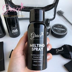 Kit d'installation de perruque en dentelle noire avec sac de voyage, comprenant des outils capillaires de marque privée, un dissolvant de colle pour dentelle, un bâton de <span class=keywords><strong>cire</strong></span>, une mousse pour cheveux bouclés et un spray fondant - Product Image 4