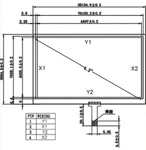 4.3 inch 480x272 TFT-LCD Màn hình hiển thị với cảm ứng điện trở TFT LCD IPS hiển thị <span class=keywords><strong>Module</strong></span> 4.3 inch màn hình cảm ứng - Product Image 5