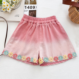 Nuevo Conjunto de <span class=keywords><strong>Verano</strong></span> para Niñas, Chaleco Vaquero Degradado Dulce y Elegante con Pantalones Cortos para Bebés - Product Image 5