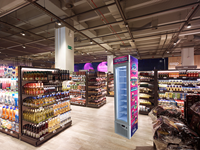 Meisda Vente Chaude Vitrine Réfrigérée Écologique Verticale pour Crème Glacée pour Supermarché