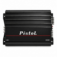Amplificateur de voiture PISTOL KW-45.1 4 canaux 3000W de crête 450W RMS Classe AB 4 Ohms stable avec amplification des basses et filtre passe-bas
