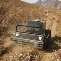 Équipement multifonctionnel de débroussaillage extérieur, largeur de coupe 800 mm, tondeuse à gazon télécommandée sur chenilles, alimentée au lithium