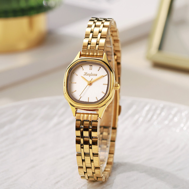 KQN120   Steel Strip Women's Watch Gold High-end Feeling Niche Student Light Luxury Quartz Watch