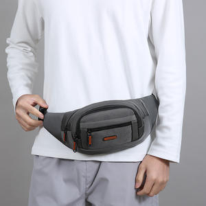 Riñonera de moda para hombre, color azul oscuro, resistente al agua, con múltiples compartimentos, para viajes, deportes al aire libre y ciclismo. - Product Image 2