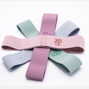 Bandes de résistance pour les hanches en <span class=keywords><strong>tissu</strong></span> polyester antidérapant et hautement élastique, haute qualité, 5-280lbs de résistance, colorées, vente en gros, bandes personnalisées - Product Image 4