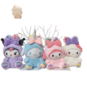 Lindo Llavero de Peluche de Algodón con Colgante de Kulomi de Sanlios, Muñeca de Peluche para Niñas, Llavero para Mochila, Venta al por Mayor - Product Image 1