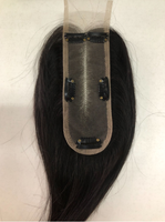 Extensions de cheveux HQ pour femmes, 100% cheveux humains, closure en dentelle 2*6 pour femmes noires, topper capillaire à clipser, fournisseur de premier plan