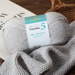 เส้นด้ายผสมฝ้ายอะคริลิก 5ply ฟอกขาว สำหรับถักโครเชต์ด้วยมือ วัสดุ DIY สำหรับถักกระเป๋า ช่อดอกไม้ ตุ๊กตา เสื้อโค้ท ผ้าพันคอ - Product Image 2