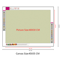 Peinture Diamant 5D DIY Numérique : Paysage Familial, Salon, Pont, Plantes, Eau Courante - Décoration Murale Artistique