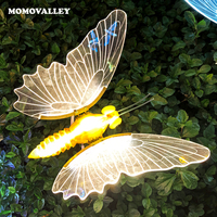 Lámpara Decorativa LED con Forma de Mariposa, IP65, Alas Voladoras, Control Remoto, Navidad, Halloween, Verano, Pascua, Jardín, Exterior