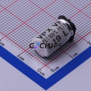 Condensateur solide SMD VPXD1501E681MVTM, D8xL15mm (Capacité : 680uF) (Précision : 20%) Tension nominale : 25V - Product Image 2