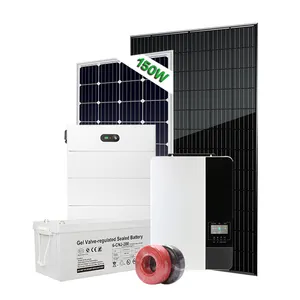 Output tinggi hybrid 500w 10kW 20 panel surya kwsolar sistem untuk rumah sistem tenaga surya kotak