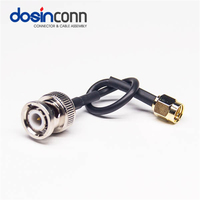 Câble coaxial avec connecteur BNC vers SMA N UHF RCA TNC MCX mâle femelle avec fil RG58 RG59 RG6 RG174 pour vidéo radio CCTV type à sertir