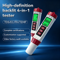Instrument de test de l'eau MF-X41 à faible consommation d'énergie, fonctionnement à 3 boutons, détecteur de pH, TDS, EC et température pour l'inspection de l'eau domestique