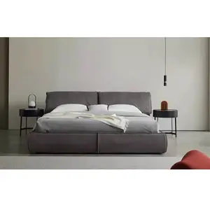 Venda de fábrica casa moderno quarto conjuntos de móveis de madeira sólida cama quadro para quartos de design