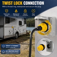 Adaptateur RV Guankai LP19.7 homologué ETL, 5-15P vers L5-30R, 15A/125V vers 30A/250V, verrouillage par torsion pour générateur et camping-car