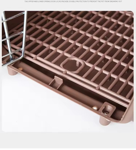 Meilleures ventes : Sac <span class=keywords><strong>de</strong></span> <span class=keywords><strong>transport</strong></span> portable en maille imprimée <span class=keywords><strong>pour</strong></span> chiens et chats, en plastique PET, avec fermeture éclair, souple, à roulettes, <span class=keywords><strong>pour</strong></span> les voyages en extérieur - Product Image 4