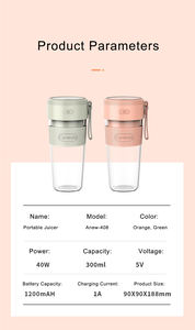 Beeman-exprimidor eléctrico portátil multifuncional, automático, para frutas, frutas, limón, botella, mezclador - Product Image 6