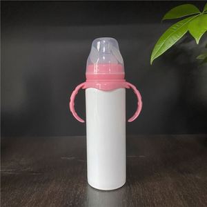 Vaso Antiderrames de Acero Inoxidable con Tetina de Silicona de Flujo Lento de 240 ml (8 oz) para Bebés y Niños Pequeños, Apto para Impresión por Transferencia Térmica - Product Image 2