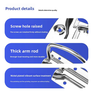 Poignée moderne en acier inoxydable pour armoire, tiroir, porte pliante simple, accessoires de meubles durables en argent - Product Image 6