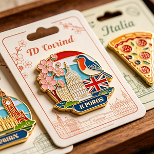 Magnete per Frigorifero Promozionale Personalizzato con Logo, Adesivo Souvenir in Metallo, Regalo Cittadino, Magnete per Frigorifero per Turisti - Product Image 1
